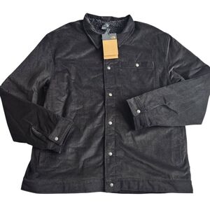 The North Face Corduroy Junction Fleece Lined Snap Shacket Men's 2XL Black Chore